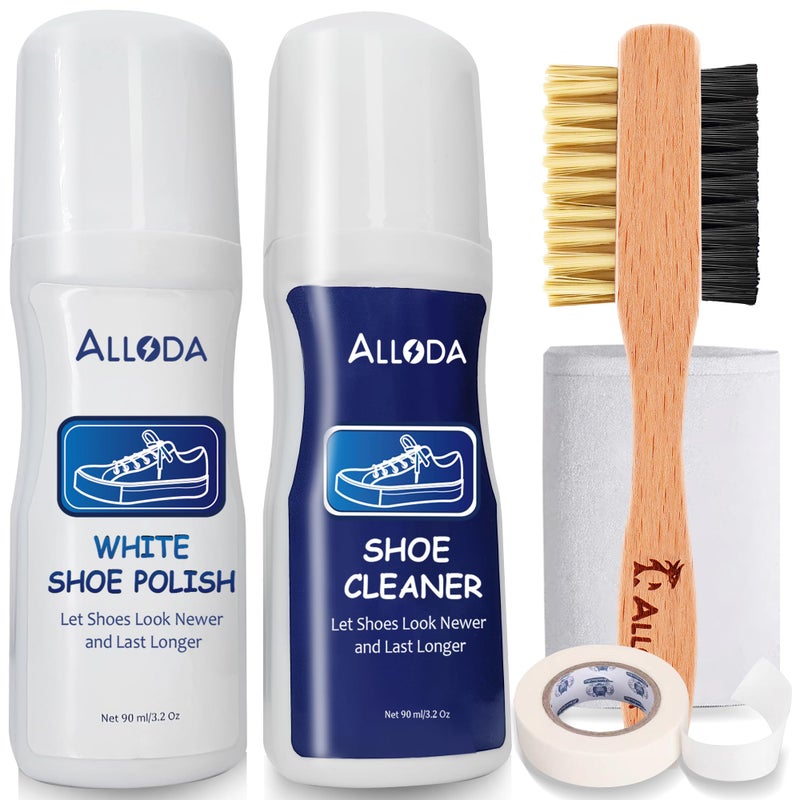 Alloda Shoe Cleaner+Shoe Whitener, Sneaker Cleaner, Brush-Shoe Cleaning Kit - Image 1