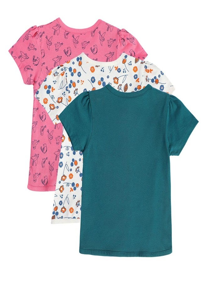 miniklub Baby Short Sleeve Round Neck Multi Color Cotton Printed Front Open Vest Pack Of 3 (Nb) - Image 3