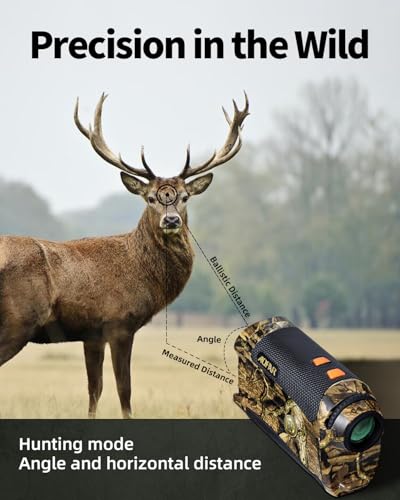 AOFAR HX-1200T Range Finder for Hunting Archery, 1200 Yards with Angle and Horizontal Distance, Shooting Wild Waterproof Coma Rangefinder, 6X 25mm, Range and Bow Mode, Free Battery Gift Package - Image 4