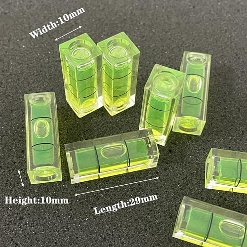 ZUJHPYMI 10Pcs Small Bubble Level 10x10x29mm Mini Square Bubble Spirit Levels Precision Measuring Layout Tools (10x10x29mm, Non-Magnetic) - Image 3
