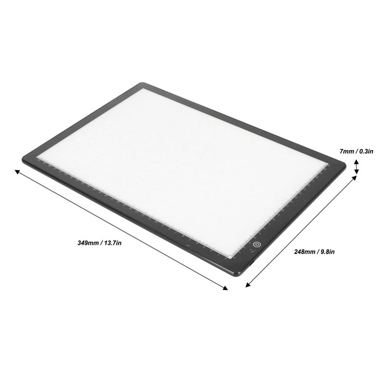 Ultra Slim LED Light Box Scanner For Slides And Negative Films USB Powered Adjustable Brightness Black A4 Size - Image 3