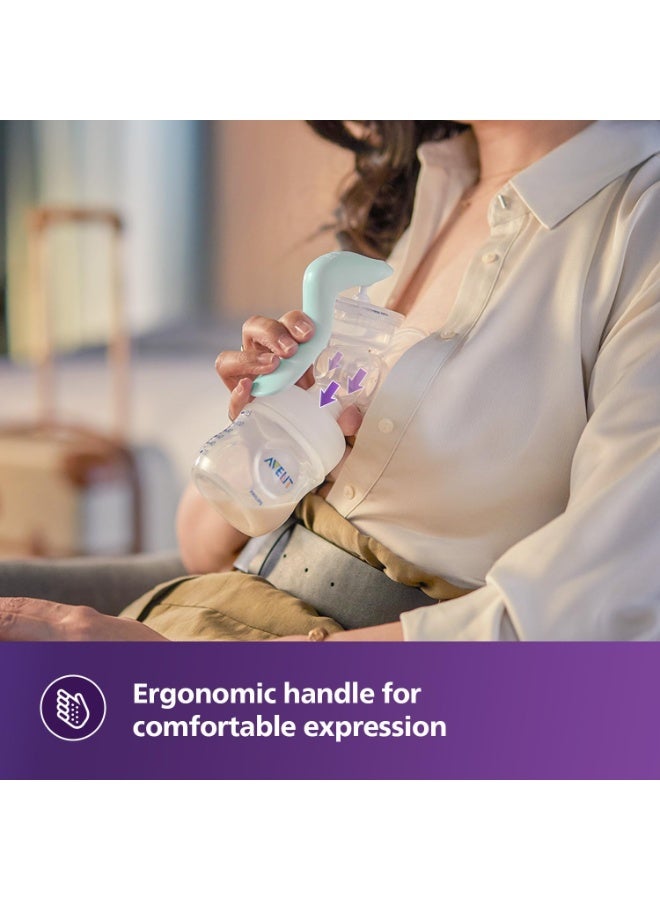 Philips Avent Essential Manual Breast Pump SCF417/11 with Silicone Massage Cushion, BPA Free - Image 5