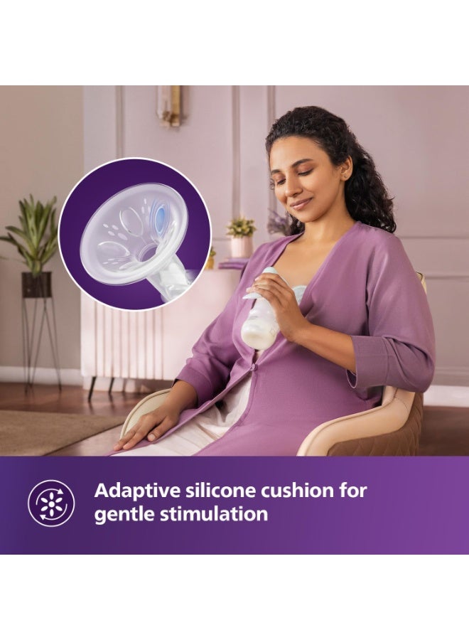 Philips Avent Essential Manual Breast Pump SCF417/11 with Silicone Massage Cushion, BPA Free - Image 4