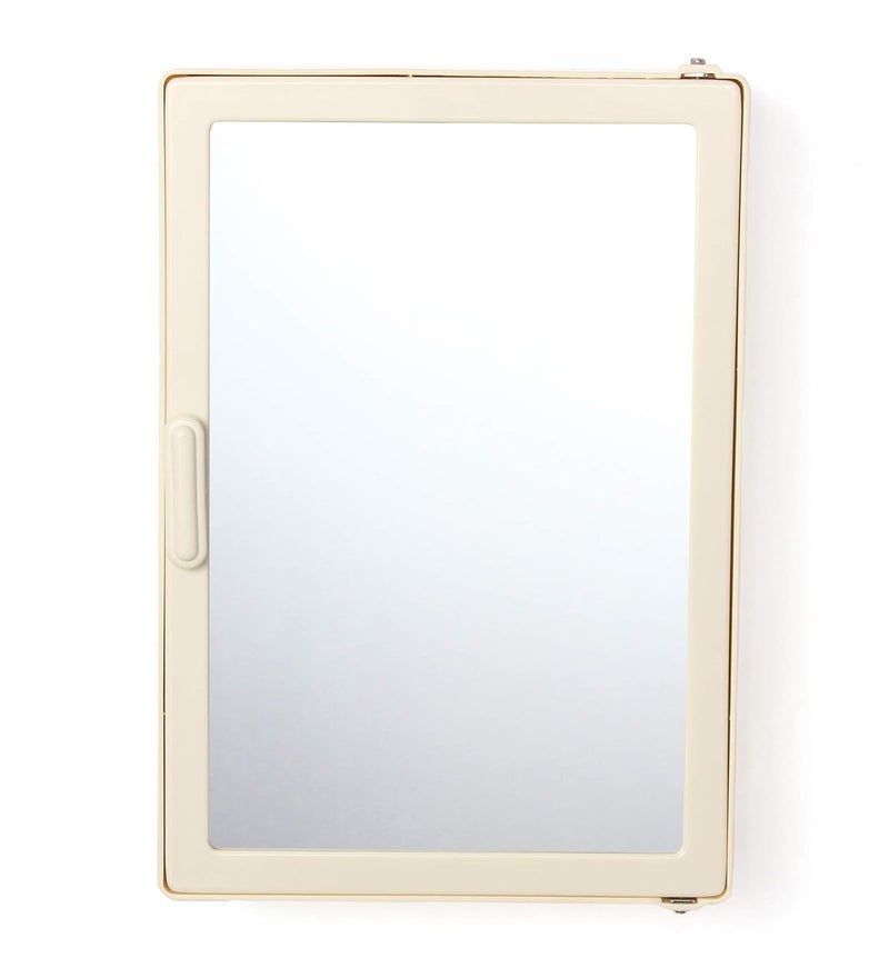 Generic Bathroom Storage Cabinet with Mirror Ivory Colour 12 inches Width 16 inches Height 4 inches deep  - Image 5
