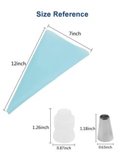 Generic Silicone Pastry Piping Bag Set with 6 Pcs Stainless Steel Tips, Reusable Cake Decorating Tool - Icing Nozzles & Cream Bag Kit for Frosting & Dessert Decoration  - Image 4