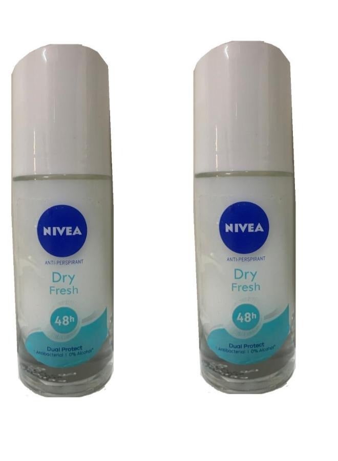 Nivea 2 Pieces Nivea Dry Fresh 48h Dual Protect 50 ml - Image 1