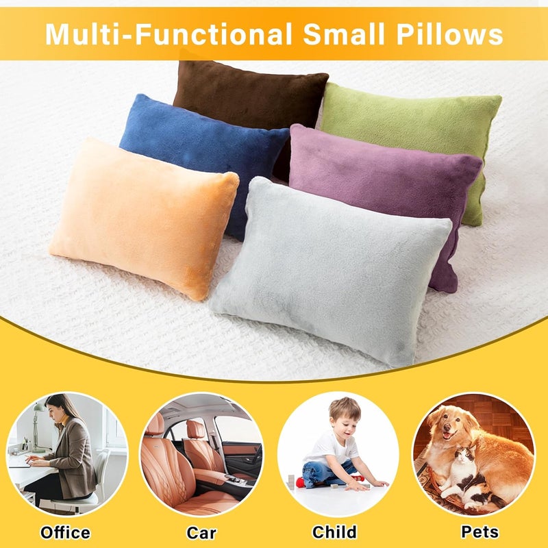 2 Pack Small Pillow, Memory Foam Mini Pillow 11 X 7 Inches for Travel, Sleeping, Nap and Neck, Knee, Lumbar Support, Tiny Cushion for Pet, Dogs, Brown, 11x7 inch - Image 5