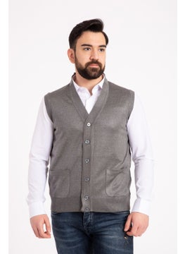 Men's Middle Age and Above Fine Wool Knitwear Knitted Father's Vest 5110