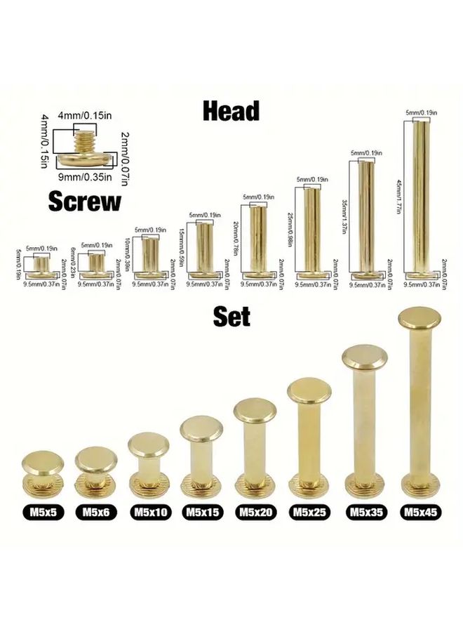 M5 X 45 Copper Belt Screws 10pcs - Image 2