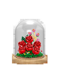 Miniso Flower Language Series Dust-Protection Cover Building Blocks Flower(Rose, 342 Pcs) 