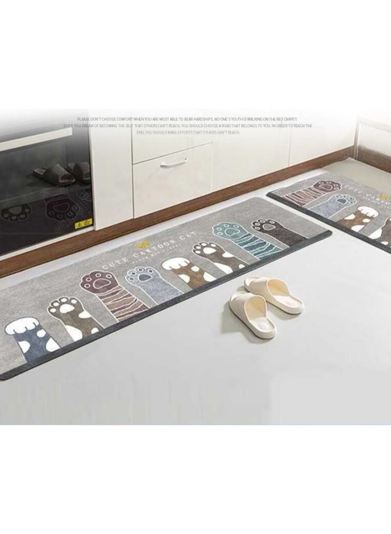 Jingke Quick-drying Absorbent Floor Mats Bathroom Anti-slip Mats Toilet Absorbent Foot Mats Entry-level Mats 40*60+40*120cm  013 - Image 3