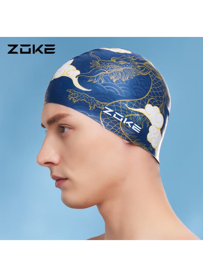 Zoke Swimming Cap, Waterproof, Hair Protection, Ear Protection, Comfortable, Non-constricting, Uni Silicone Swim Cap 622603212-4 - Image 5