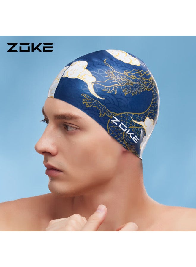 Zoke Swimming Cap, Waterproof, Hair Protection, Ear Protection, Comfortable, Non-constricting, Uni Silicone Swim Cap 622603212-4 - Image 3