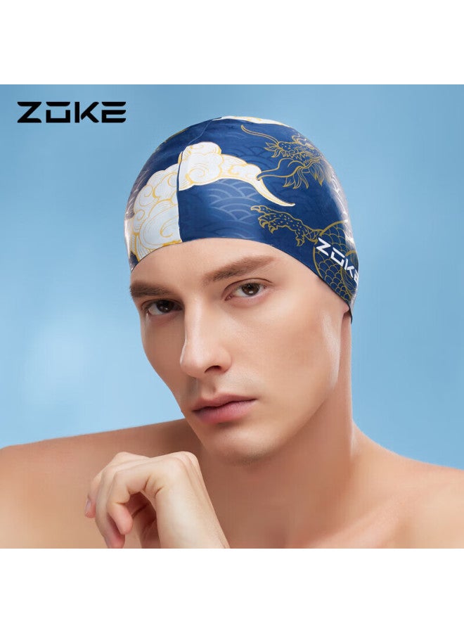 Zoke Swimming Cap, Waterproof, Hair Protection, Ear Protection, Comfortable, Non-constricting, Uni Silicone Swim Cap 622603212-4 - Image 1