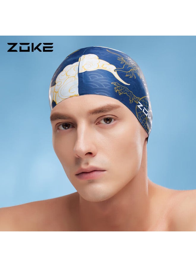 Zoke Swimming Cap, Waterproof, Hair Protection, Ear Protection, Comfortable, Non-constricting, Uni Silicone Swim Cap 622603212-4 - Image 4