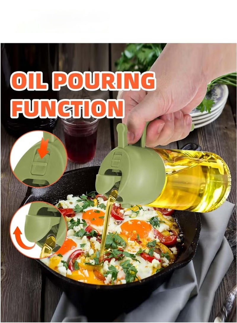 JOGAMS 2Pcs Oil Sprayers 2 in 1 Olive Oil Dispenser 470ml Olive Oil Bottle for Cooking Kitchen Salad Barbecue - Image 3