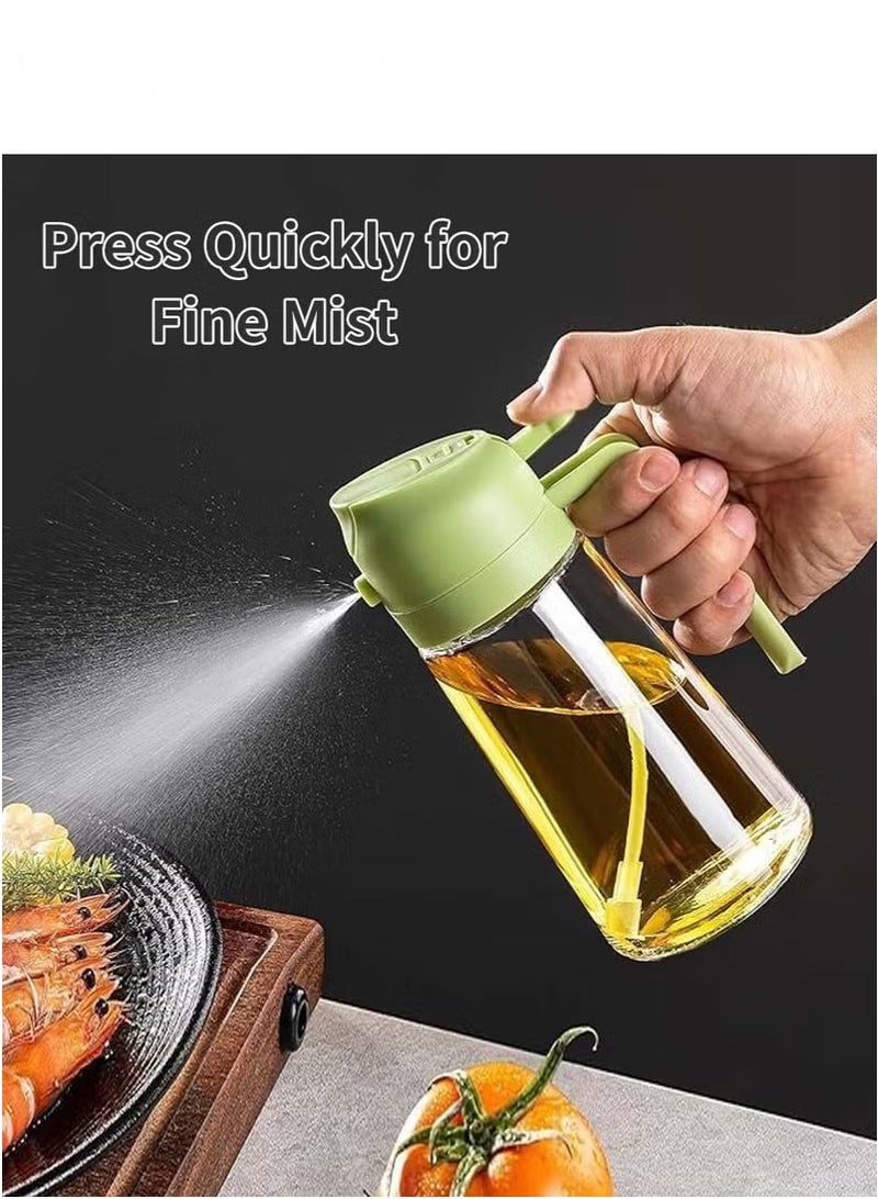 JOGAMS 2Pcs Oil Sprayers 2 in 1 Olive Oil Dispenser 470ml Olive Oil Bottle for Cooking Kitchen Salad Barbecue - Image 2