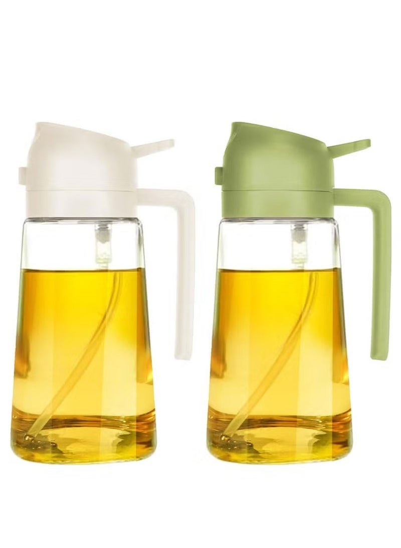 JOGAMS 2Pcs Oil Sprayers 2 in 1 Olive Oil Dispenser 470ml Olive Oil Bottle for Cooking Kitchen Salad Barbecue - Image 1