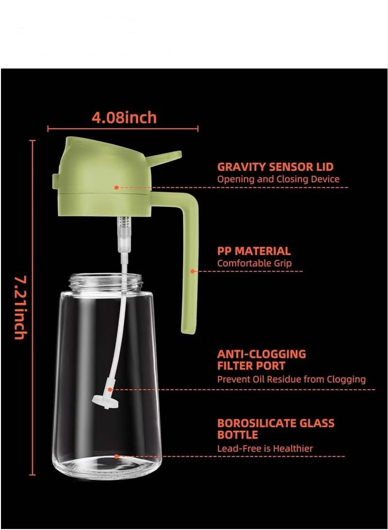 JOGAMS 2Pcs Oil Sprayers 2 in 1 Olive Oil Dispenser 470ml Olive Oil Bottle for Cooking Kitchen Salad Barbecue - Image 4