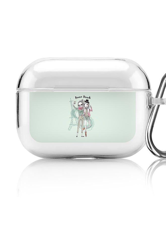Classic Clear printed Case for Apple AirPods Pro 2nd Generation Thin Transparent Cover [Designed for Apple AirPods Pro 2nd Generation] - Forever Friends