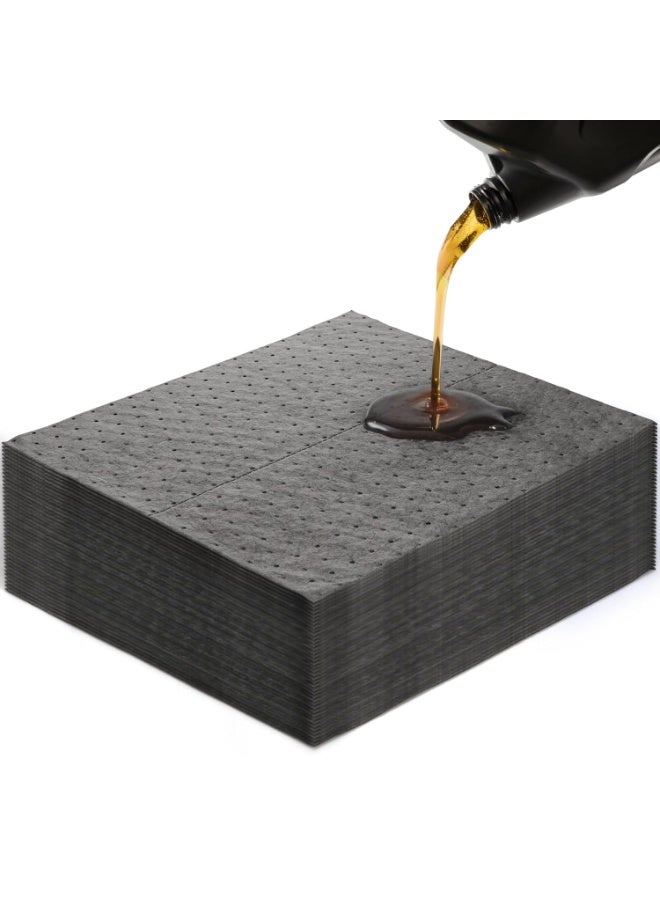 Okllen 50 Pcs Oil Absorbent Pads, 16"x18" Pigmats Spill Pads Dimpled Texture for Fast Spill Cleanup for Garage, Workshop & Industrial Use - Image 1