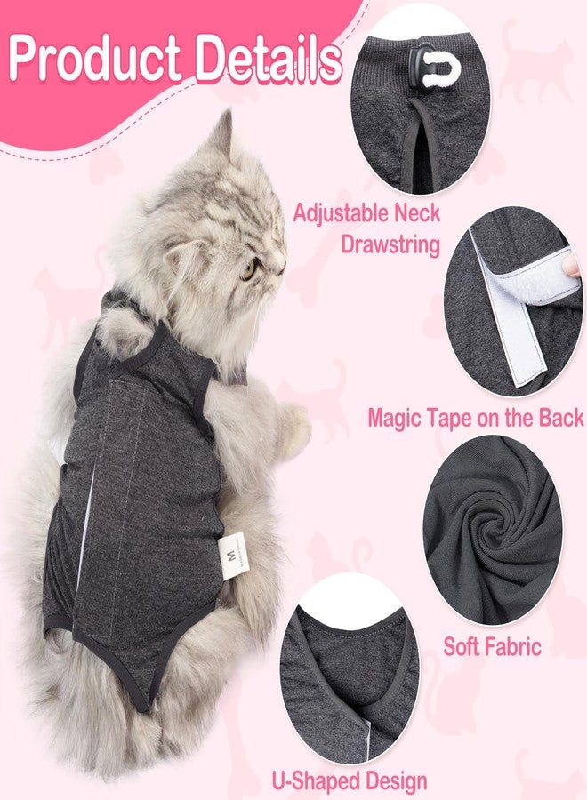 Coppthinktu Cat Recovery Suit for Abdominal Wounds or Skin Diseases, Breathable E-Collar Alternative for Cats and Dogs, After Surgery Wear Anti Licking Wounds Medium - Image 3