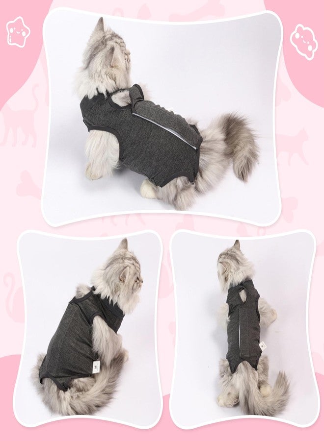 Coppthinktu Cat Recovery Suit for Abdominal Wounds or Skin Diseases, Breathable E-Collar Alternative for Cats and Dogs, After Surgery Wear Anti Licking Wounds Medium - Image 5