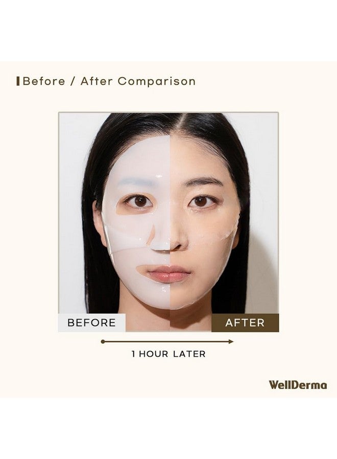 Wellderma Sapphire Premium Collagen Impact Fitting Mask 4 Ea Korean Face Sheet Mask For Rough And Dry Skin Hydrating Overnight Sheet Mask With Patented Porous Structure Hydrogel Type Niacinamide - Image 5