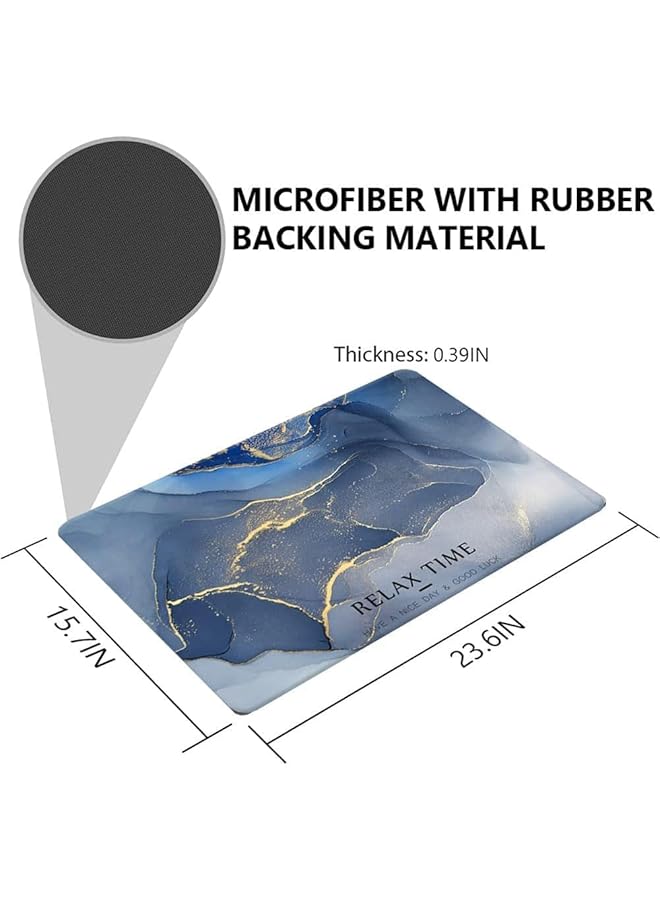 إيروريكس سجادة حمام مع سجادة حمام عالية الامتصاص وسريعة الجفاف سجادة أرضية مبطنة بقماش يشبه القطن قابلة للغسل في الغسالة سجادات حوض استحمام لغرفة الاستحمام وغرفة النوم 40 × 60 سم ياقوت - Image 2