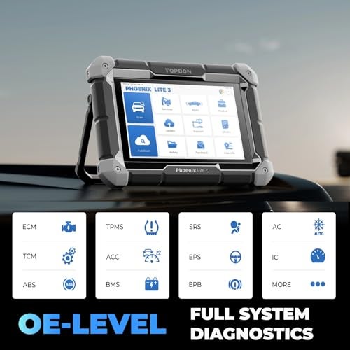 TOPDON Phoenix Lite 3, 2025 Upgraded TopDon Scanner of Lite 2, Bidirectional Scan Tool with CAN-FD, Car Diagnostic Scanner Tools, 35+ Maintenance Resets, Topology Mapping, ECU Coding, FCA Autoauth - Image 3