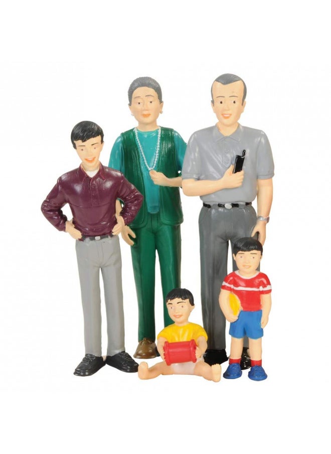 Constructive Playthings Constructive Playthings Pretend Play Family - Asian Family - Grandpa to Baby 5 inches  - Image 3