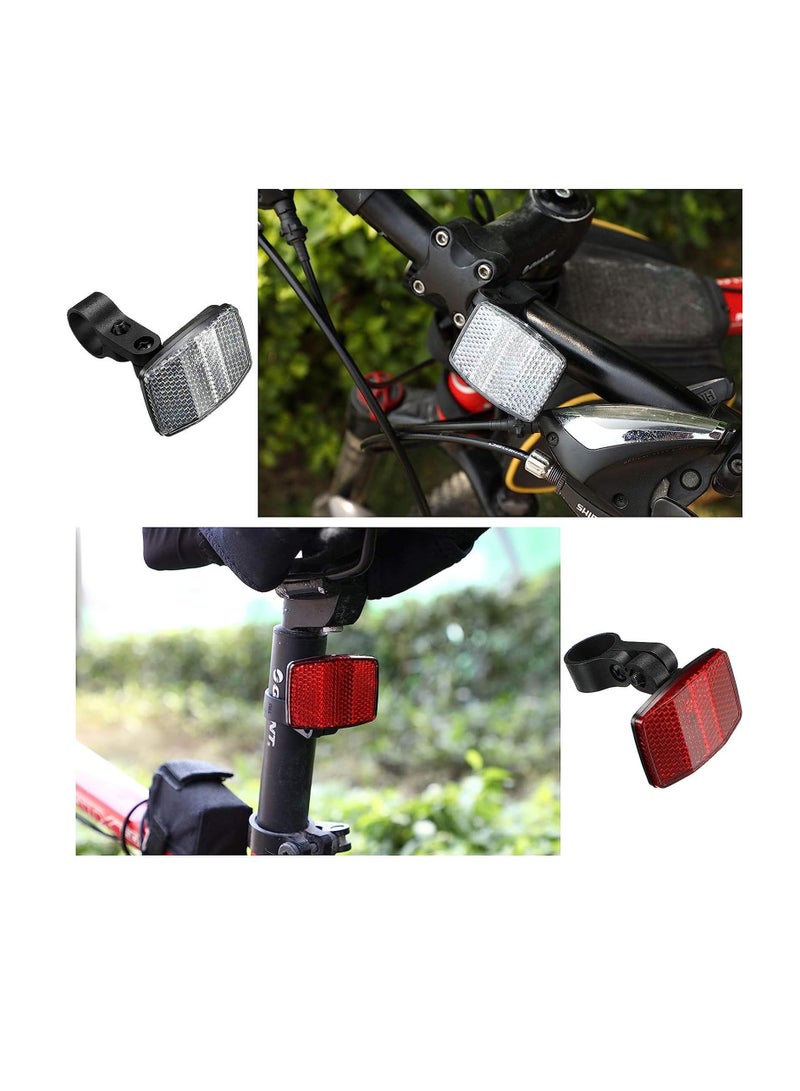 SUNSAR Bike Front and Rear Reflectors Kit (8 Pcs), Bicycle Wheel Spoke Reflectors Kit, Bike Cycling Safety Warning Reflectors for Handlebar and Seat Post - Image 4