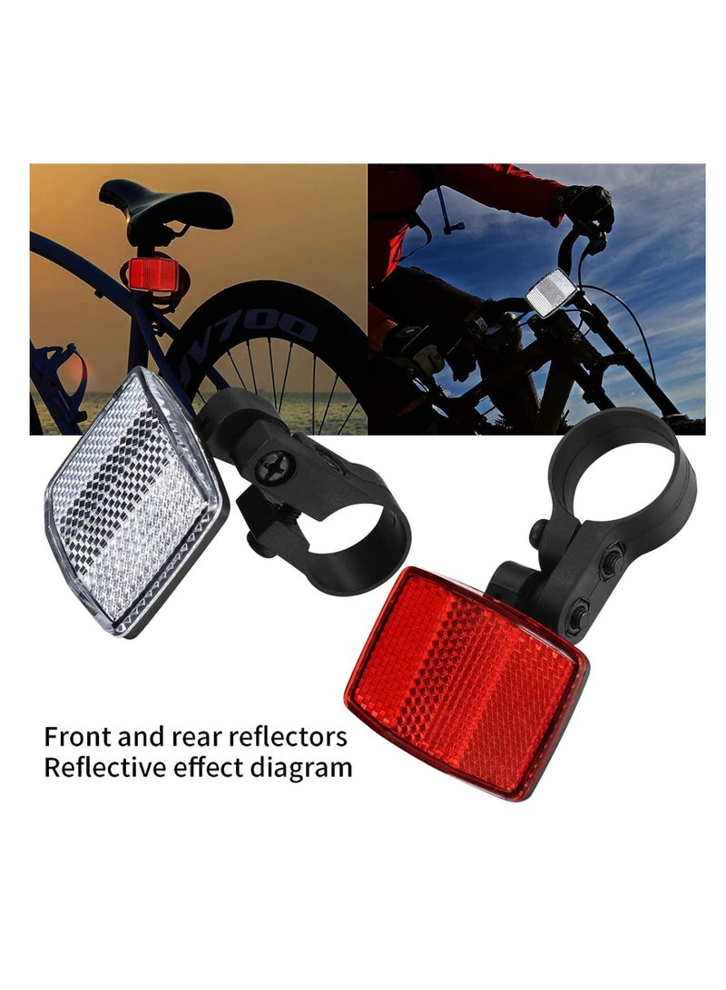 SUNSAR Bike Front and Rear Reflectors Kit (8 Pcs), Bicycle Wheel Spoke Reflectors Kit, Bike Cycling Safety Warning Reflectors for Handlebar and Seat Post - Image 5