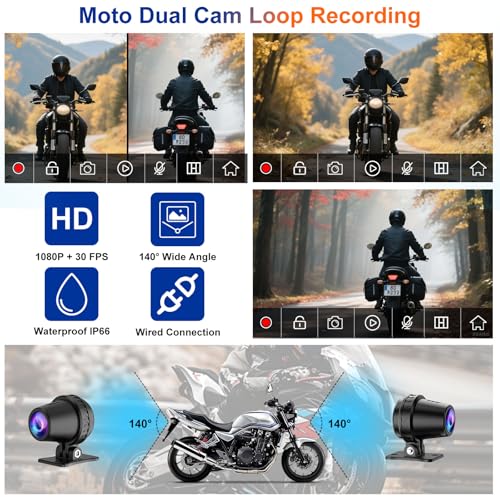 LBW MT600 Pro Portable Motorcycle Dash Cam, Quick-Release Magnetic Bracket, Wireless Motorcycle CarPlay & Android Auto, Motorbike TPMS GPS Navigation, 6" IP67 Waterproof Touchscreen, Free 128G SD Card - Image 5