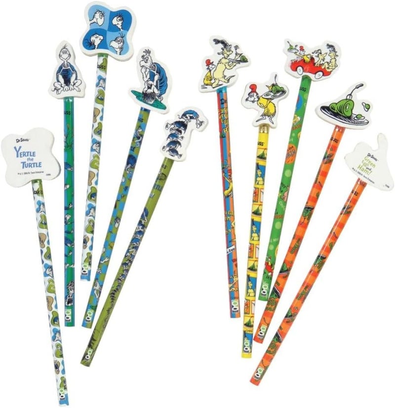 Geddes Raymond 66865 Dr. Seuss Number 2 Pencils With Giant Pencil Top Erasers (Pack of 36) - Image 3
