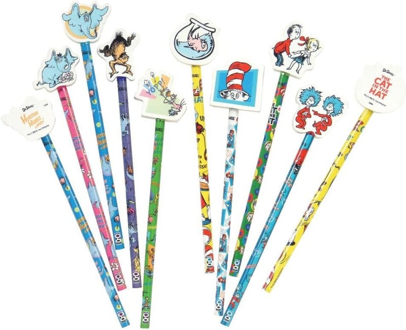 Geddes Raymond 66865 Dr. Seuss Number 2 Pencils With Giant Pencil Top Erasers (Pack of 36) - Image 4