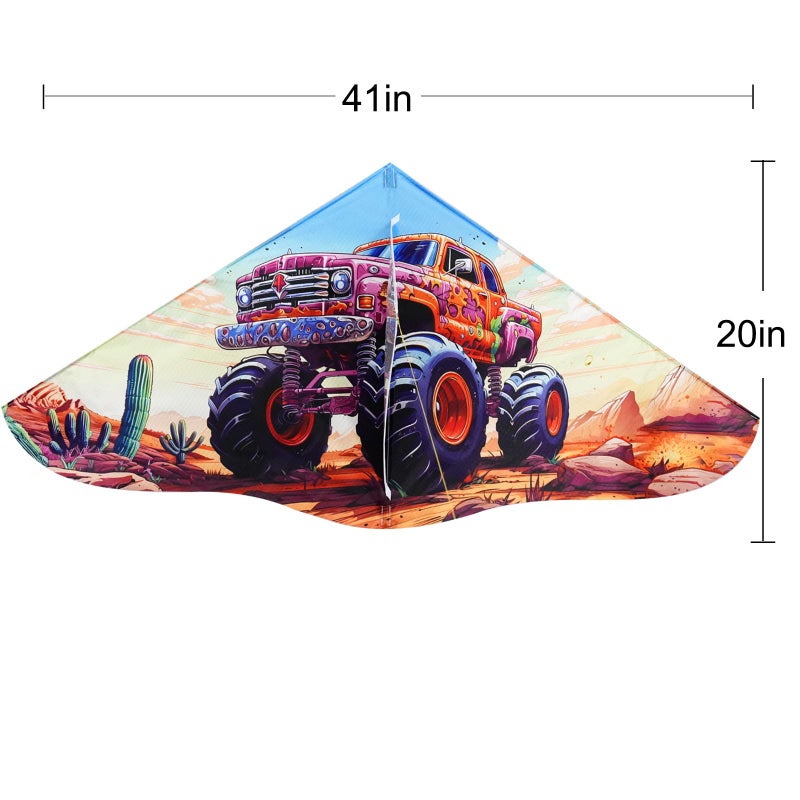 HENGDA KITE Painting Series Delta Kite,for Kids and Adults,Easy to Fly,Excellent Fabric and Structure Design,The Pictures are Beautiful in high Definition,Suitable for Beginners(41x21) in, pink - Image 3