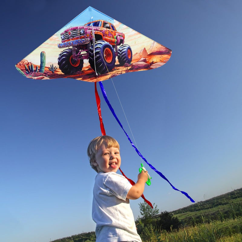 HENGDA KITE Painting Series Delta Kite,for Kids and Adults,Easy to Fly,Excellent Fabric and Structure Design,The Pictures are Beautiful in high Definition,Suitable for Beginners(41x21) in, pink - Image 5