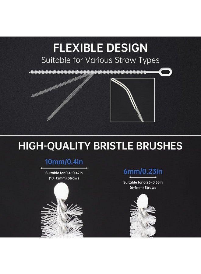 NiHome NiHome 8 Pack Bottle Brush Cleaning Kit for Stanley Tumbler, 12" Extra Long Straw Brushes, Long Handle Bottle Cleaner Brush with 4-in-1 Bottle Cap Cleaner Brush for Water Bottle, Baby Bottle - Image 4