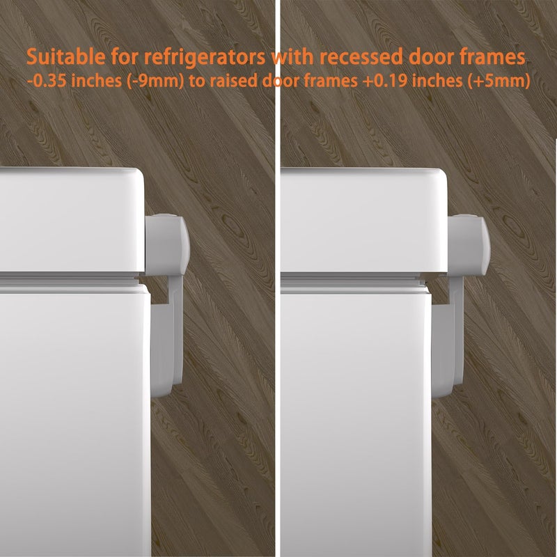 HEOATH 2 Pack Upgrade Child Proof Refrigerator Lock with Two Ways to Open, Home Fridge Freezer Door Lock Latch Catch to Keep Door Closed, no Tools Need or Drill (Grey) - Image 5