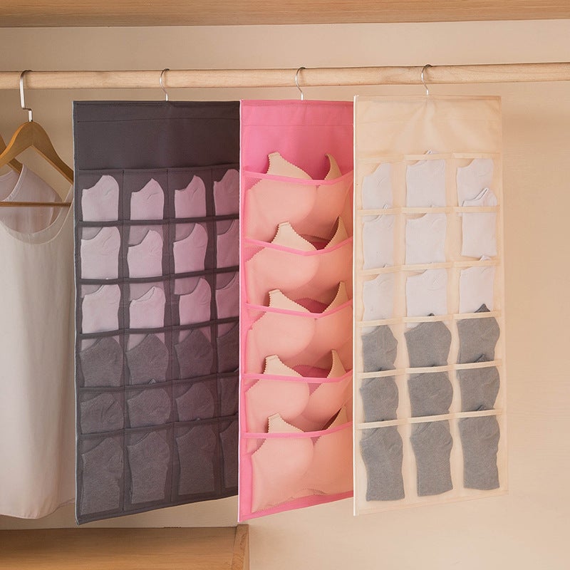 Nordic Style Storage Box Cotton And Linen Storage Hanging Bag Factory Wall-Mounted Storage Bag Underwear Hanging Pocket Storage Bag - Image 4
