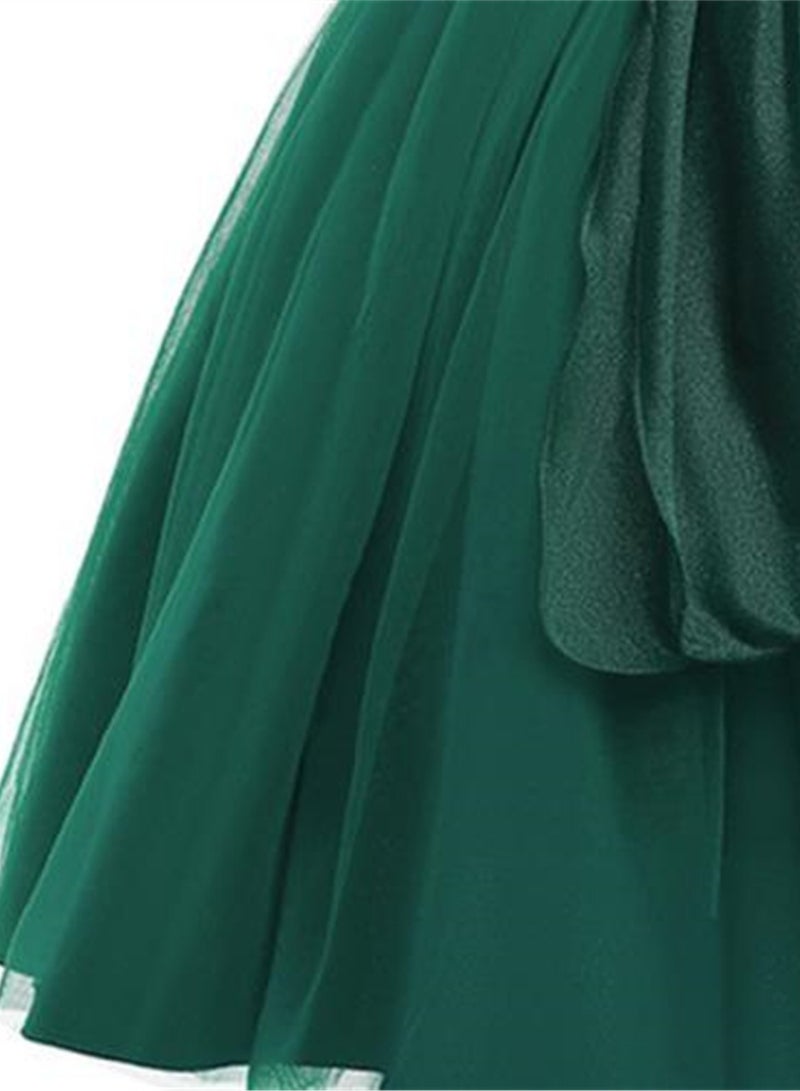 Girls princess dress tutu gauze atmospheric performance costume little girl flower girl wedding dress Costumes - Image 2