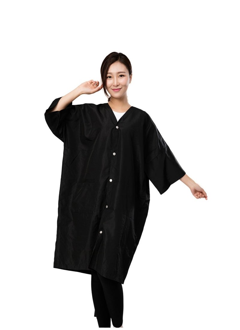 Perfehair PERFEHAIR Salon Client Gown Robes Cape, Hair Salon Smock for Clients- Kimono Style, 5 Snap Closures  - Image 4