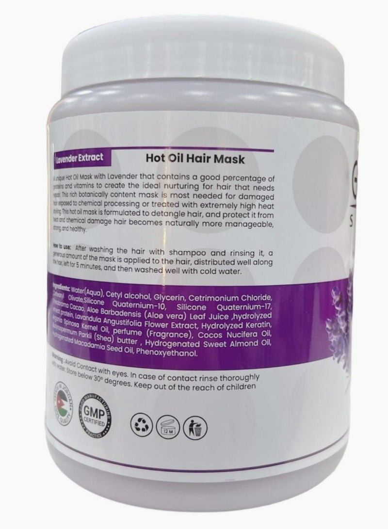 globalstar قناع شعر زيت ساخن من جلوبالستار بخلاصة اللافندر 1000 مل - Image 1