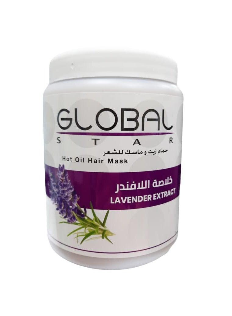 globalstar قناع شعر زيت ساخن من جلوبالستار بخلاصة اللافندر 1000 مل - Image 2