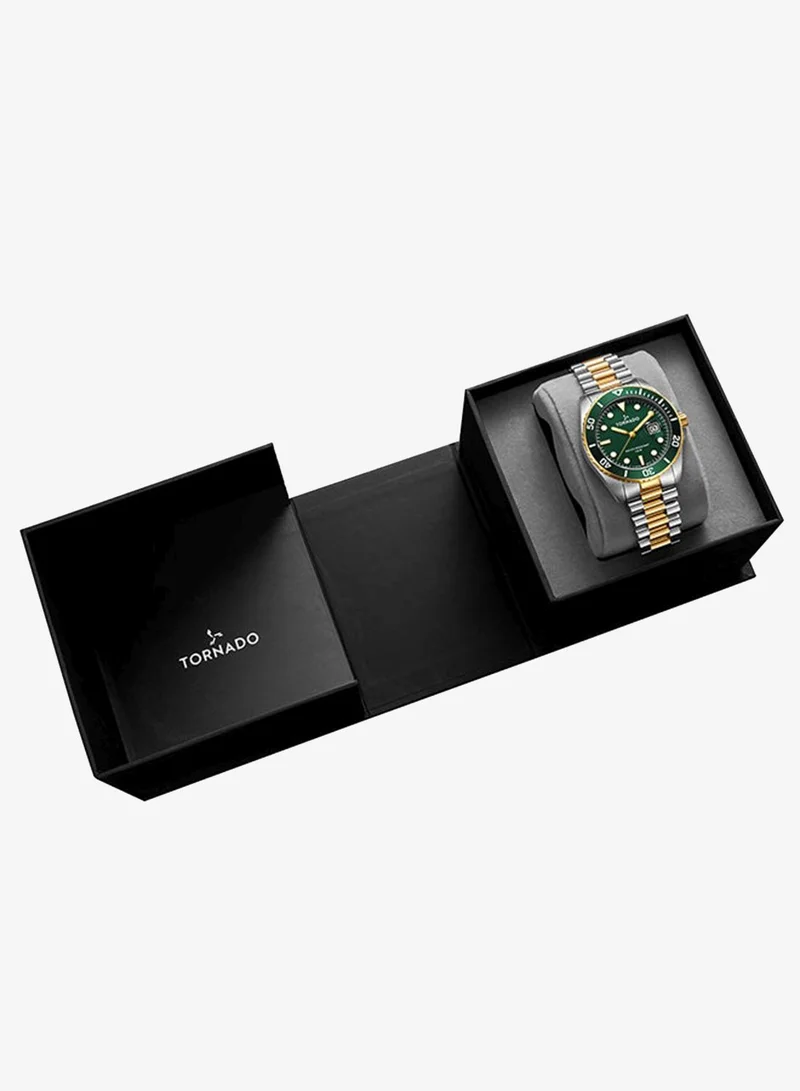 Tornado Green Men's Stainless Steel Analog Watch T22001-TBTH - 42x50 mm for Men | Best Price UAE