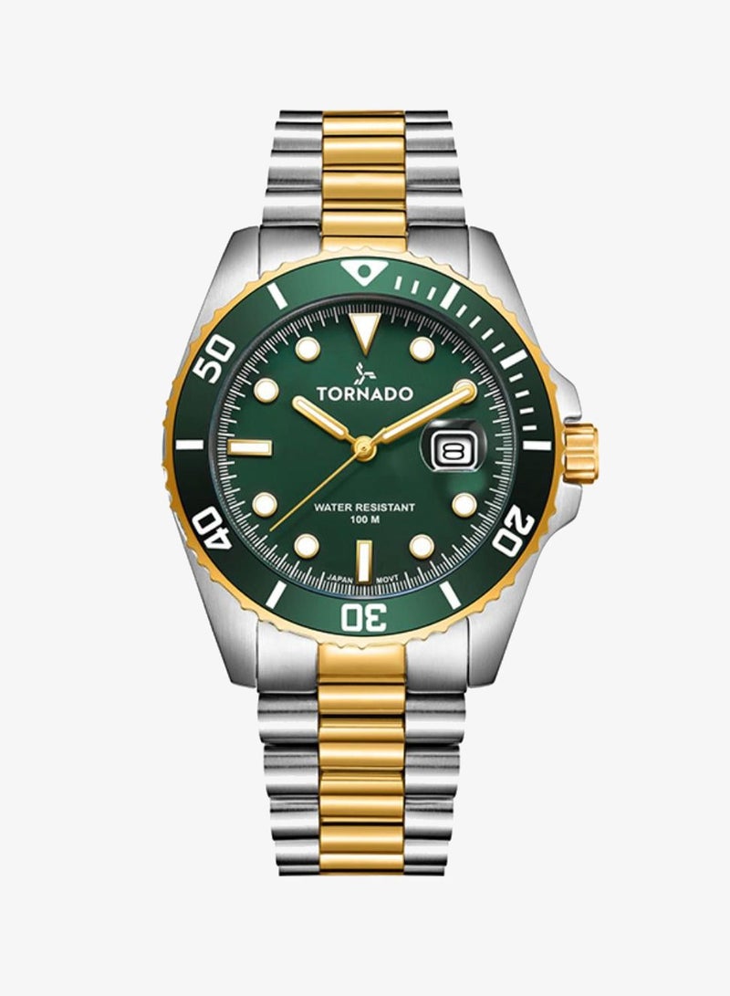 TORNADO Men's Stainless Steel Analog Watch T22001-TBTH - 42x50 mm - Image 1