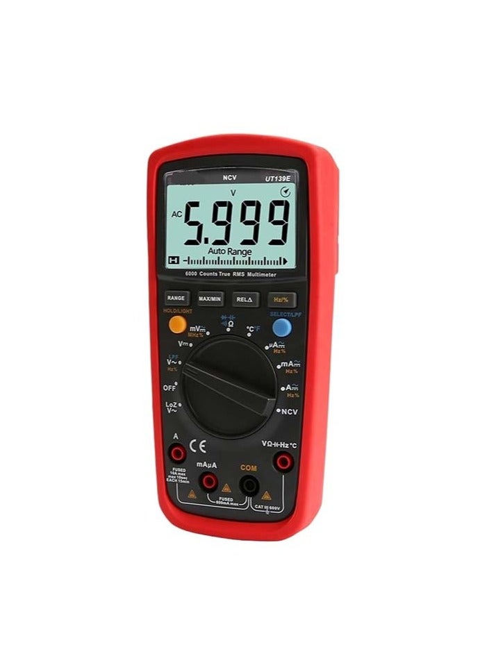 UniT UT139E Digital Multimeter Temperature Probe LPF Pass Filter LOZ LOZ (Low impedance Input) Function/Temperature - Image 2