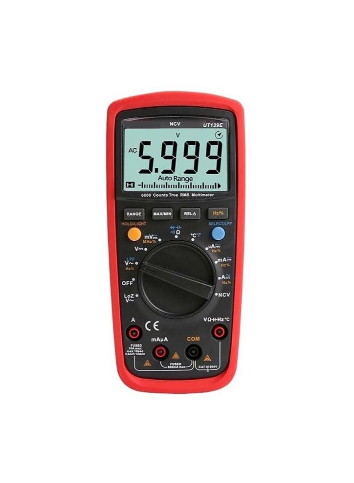 UniT UT139E Digital Multimeter Temperature Probe LPF Pass Filter LOZ LOZ (Low impedance Input) Function/Temperature - Image 1