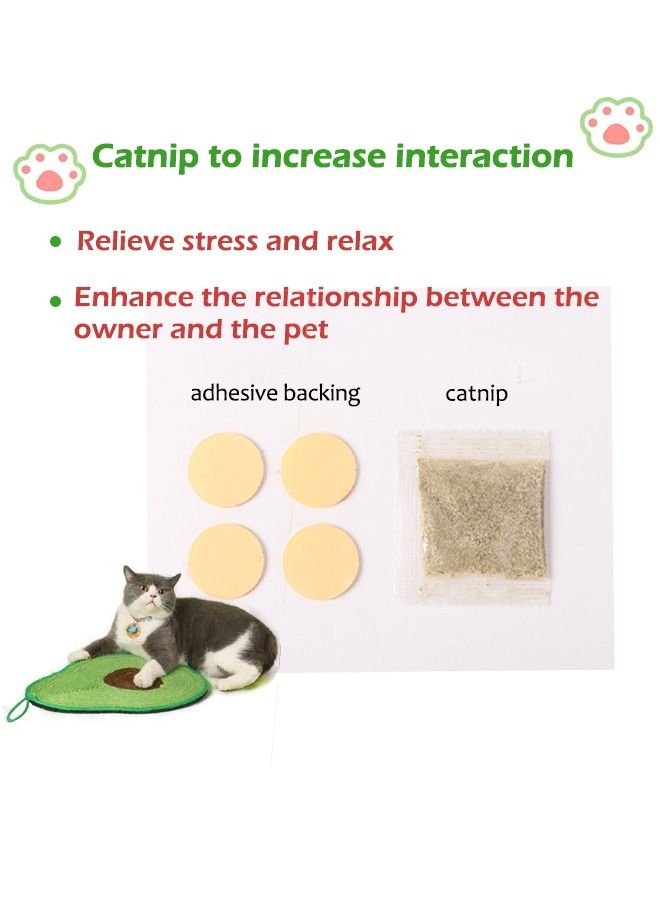 Neostyle Natural Durable Sisal Cat Scratch Mats with Lanyard for Walls Avocado - Image 3